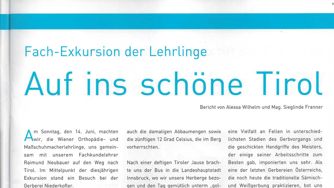 Wiener Orthopädie- und Maßschuhmacherlehrlinge zu Besuch